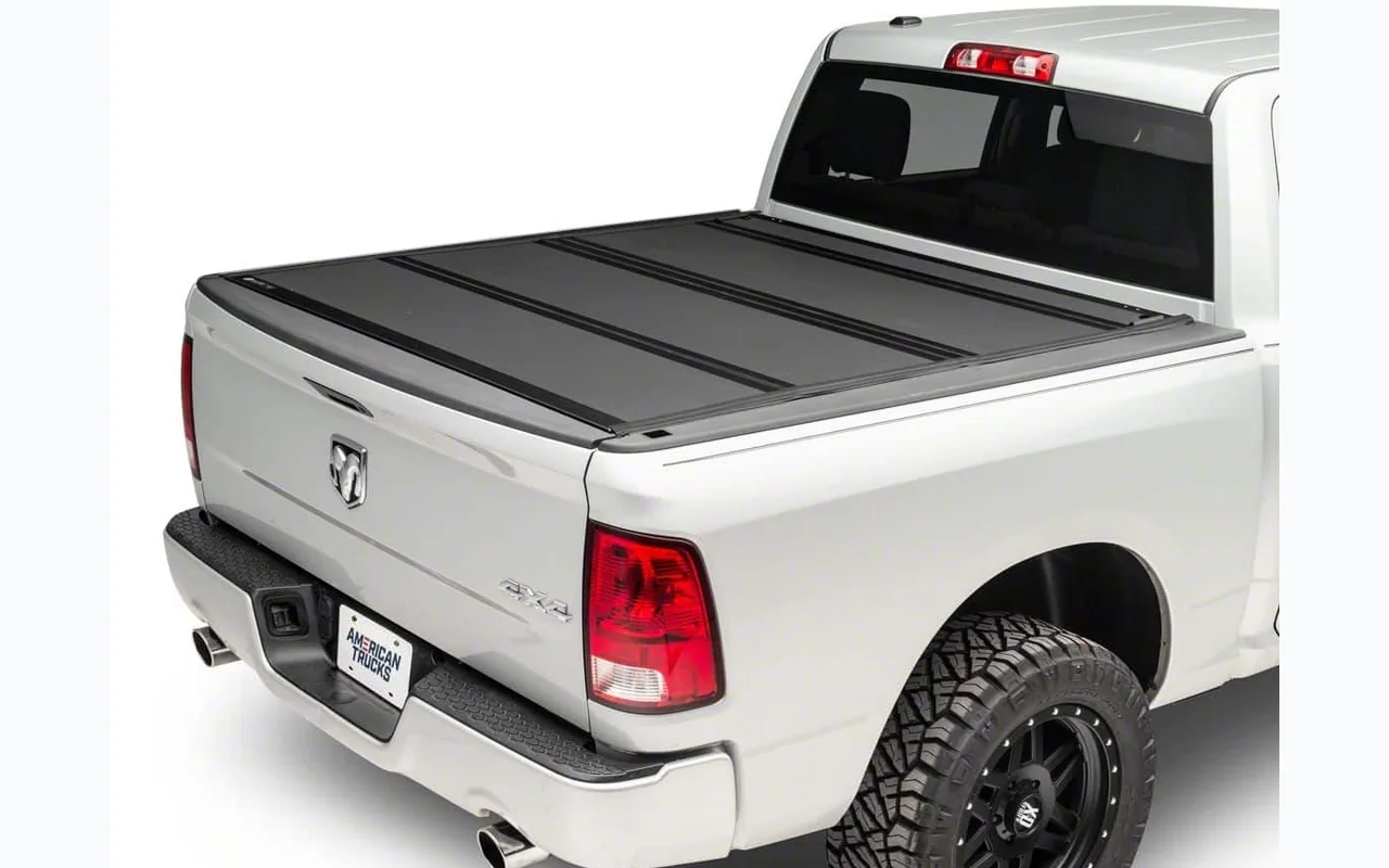 fold up truck bed cover on a pickup truck
