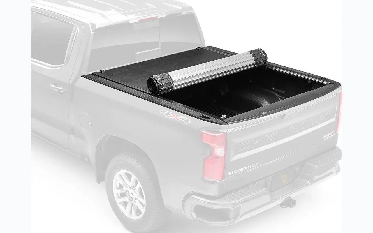 nissan titan tonneau cover on a pickup truck