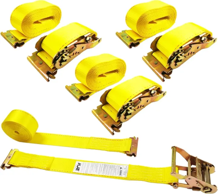 Ratchet Strap 4-Pack Truck Bed Tie-Downs