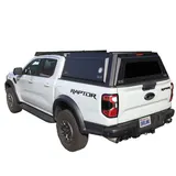 OVS Expedition Stainless Steel Truck Cap with Wing Doors for Ford Ranger 5 ft Bed view 1