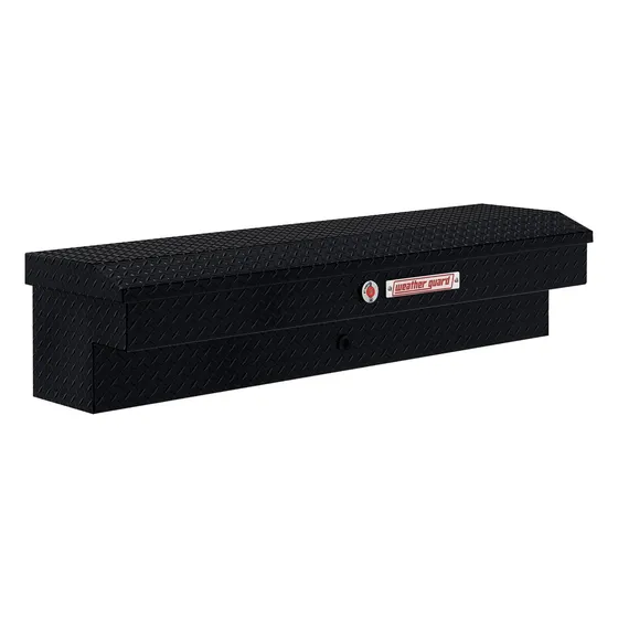 Weather Guard Aluminum Lo-Side 56 in Side-Mount Truck Tool Box, Gloss Black
